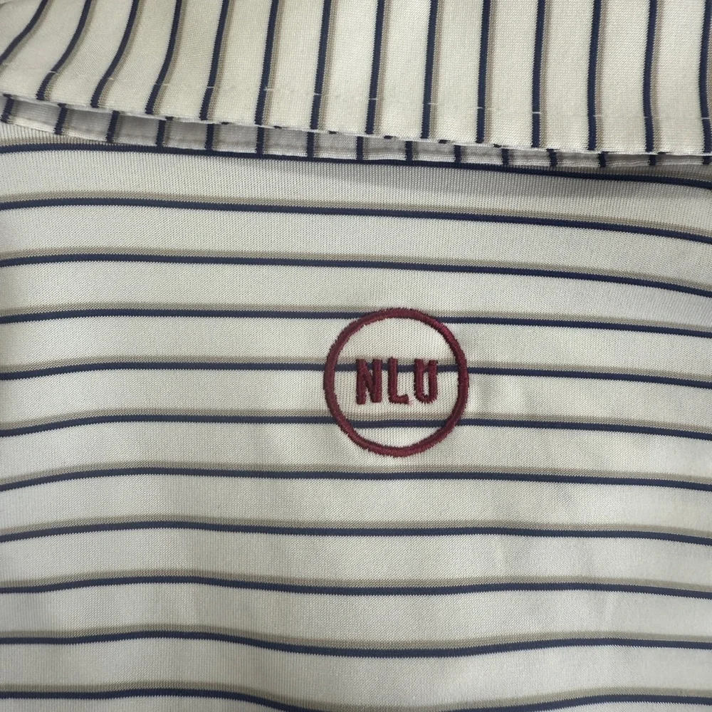 Holderness and Bourne No Laying Up Men's Polo Shirt - black  and White Stripes - Picture 3 of 4